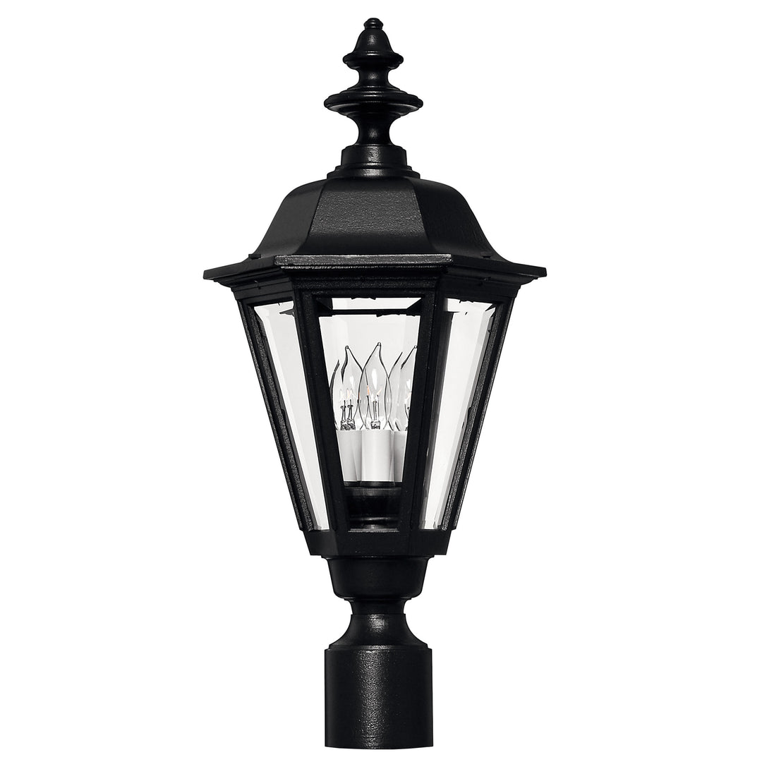 Hinkley Manor House Outdoor Post Mount Lantern Large Post Mount Lantern Black 1441BK