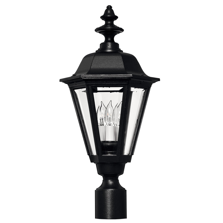 Hinkley Manor House Outdoor Post Mount Lantern Large Post Mount Lantern Black 1441BK