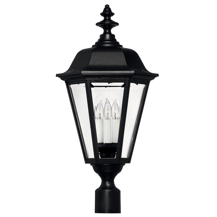 Hinkley Manor House Outdoor Post Mount Lantern Large Post Mount Lantern Black 1471BK