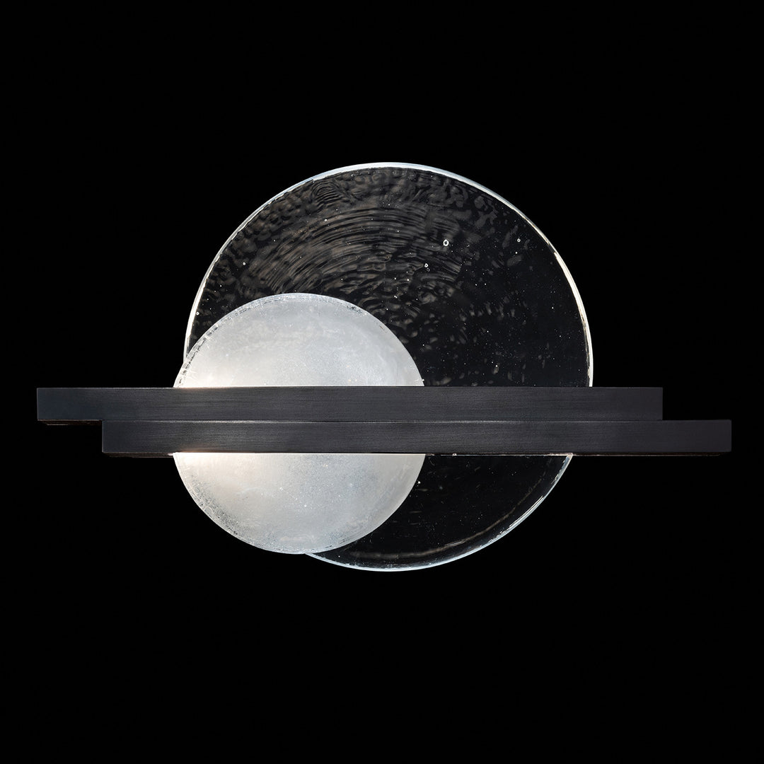 Fine Art Handcrafted Lighting Selene 12.75"H RSF Sconce in Standard Black Iron (922450-1ST)