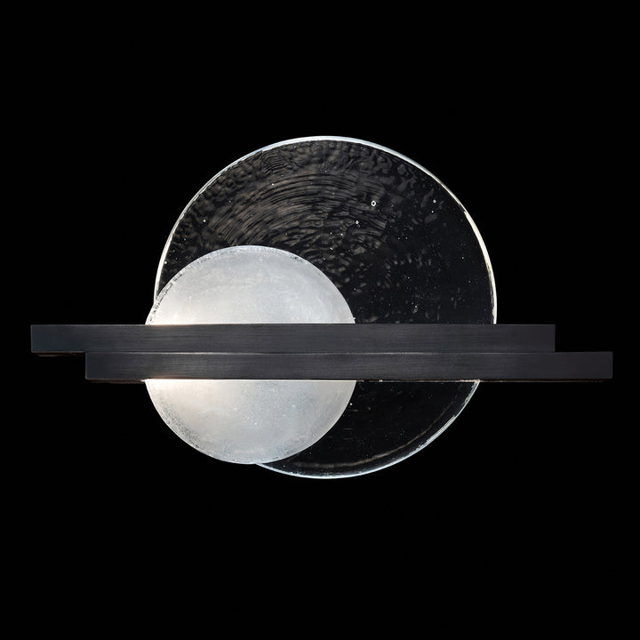 Fine Art Handcrafted Lighting Selene 12.75"H RSF Sconce in Standard Black Iron (922450-1ST)