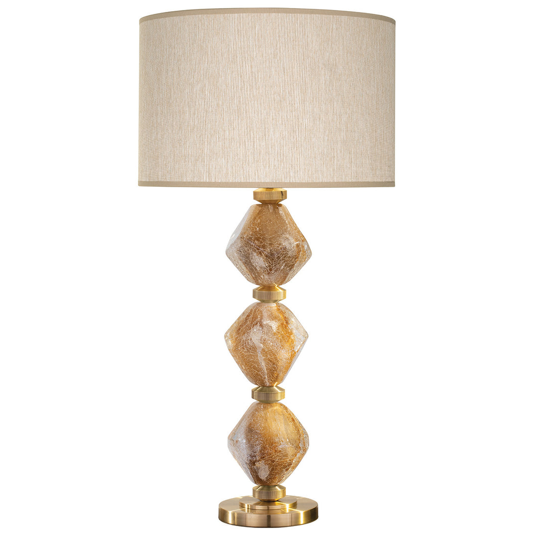 Fine Art Handcrafted Lighting Natural Inspirations 30.5"H Table Lamp in Natural Quartz Blown Glass w/Beige Shade (900010-22ST)