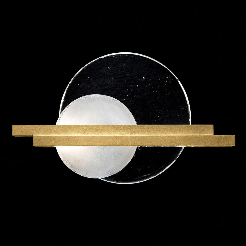 Fine Art Handcrafted Lighting Selene 12.75"H RSF Sconce in Standard Gold Leaf (922450-3ST)