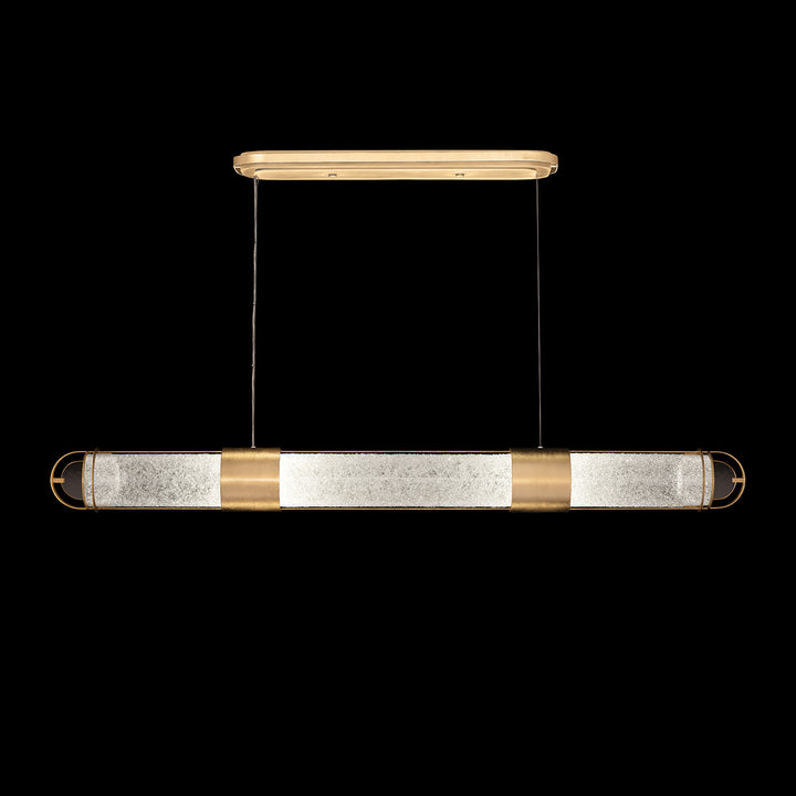 Fine Art Handcrafted Lighting Bond 60"W Linear Pendant 926040 in Standard Gold Leaf, Diamond Blanket (926040-31ST)