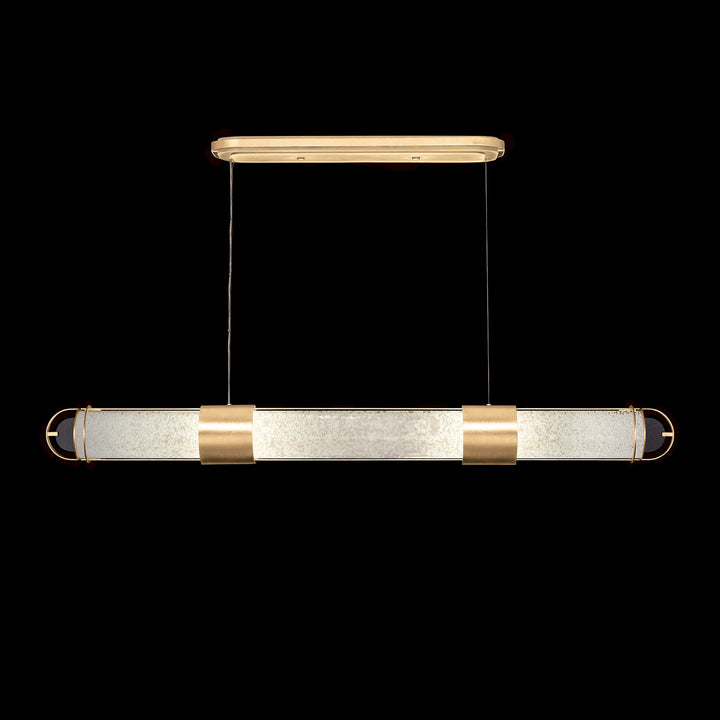 Fine Art Handcrafted Lighting Bond 60"W Linear Pendant 926040 in Standard Gold Leaf, Bahama Sand (926040-32ST)