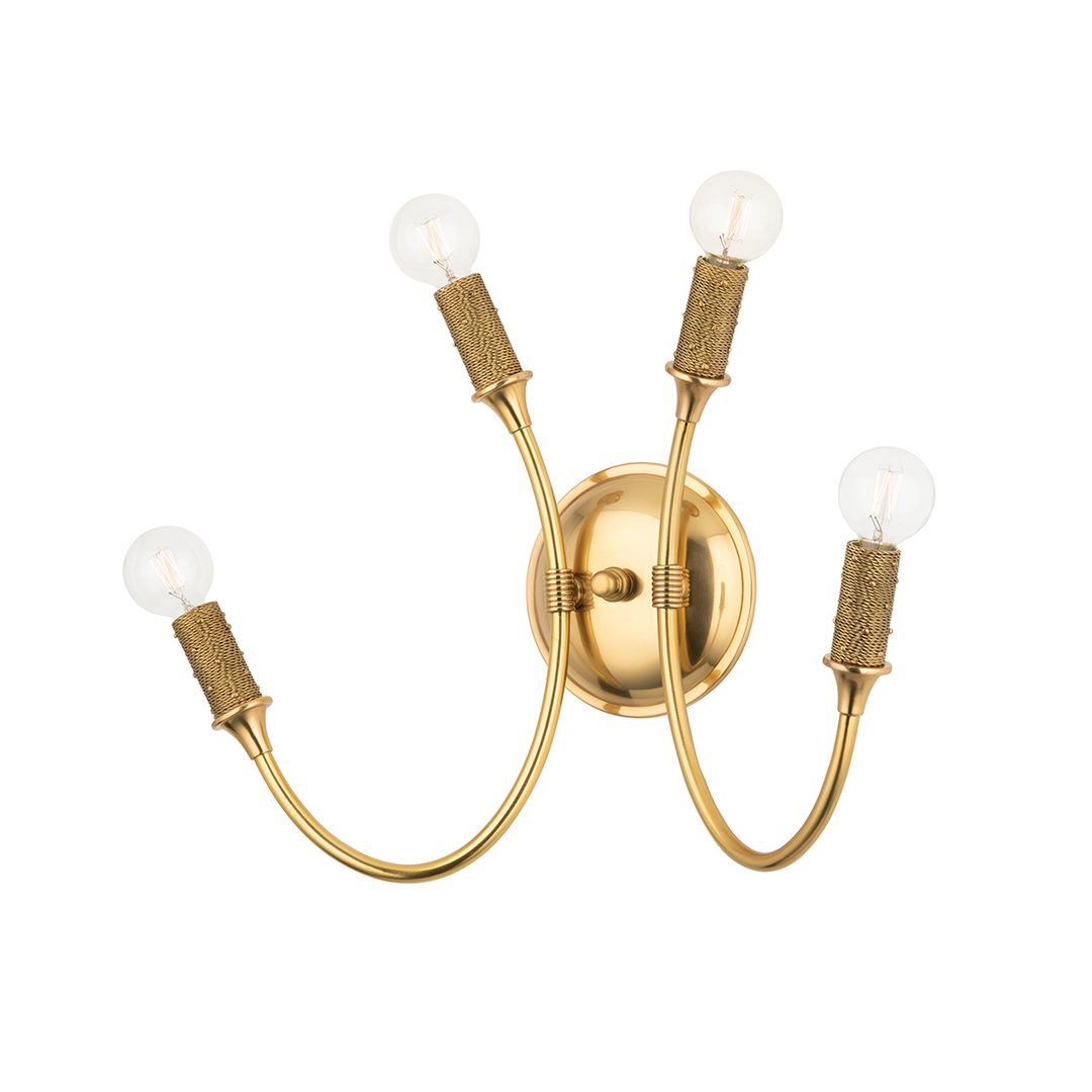 Hudson Valley Lighting Amboy Wall Sconce Wall Sconces Hudson Valley Lighting Aged Brass  