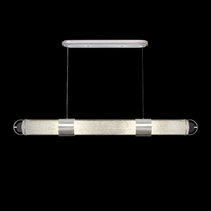 Fine Art Handcrafted Lighting Bond 60"W Linear Pendant 926040 in Standard Silver Leaf, Bahama Sand (926040-42ST)