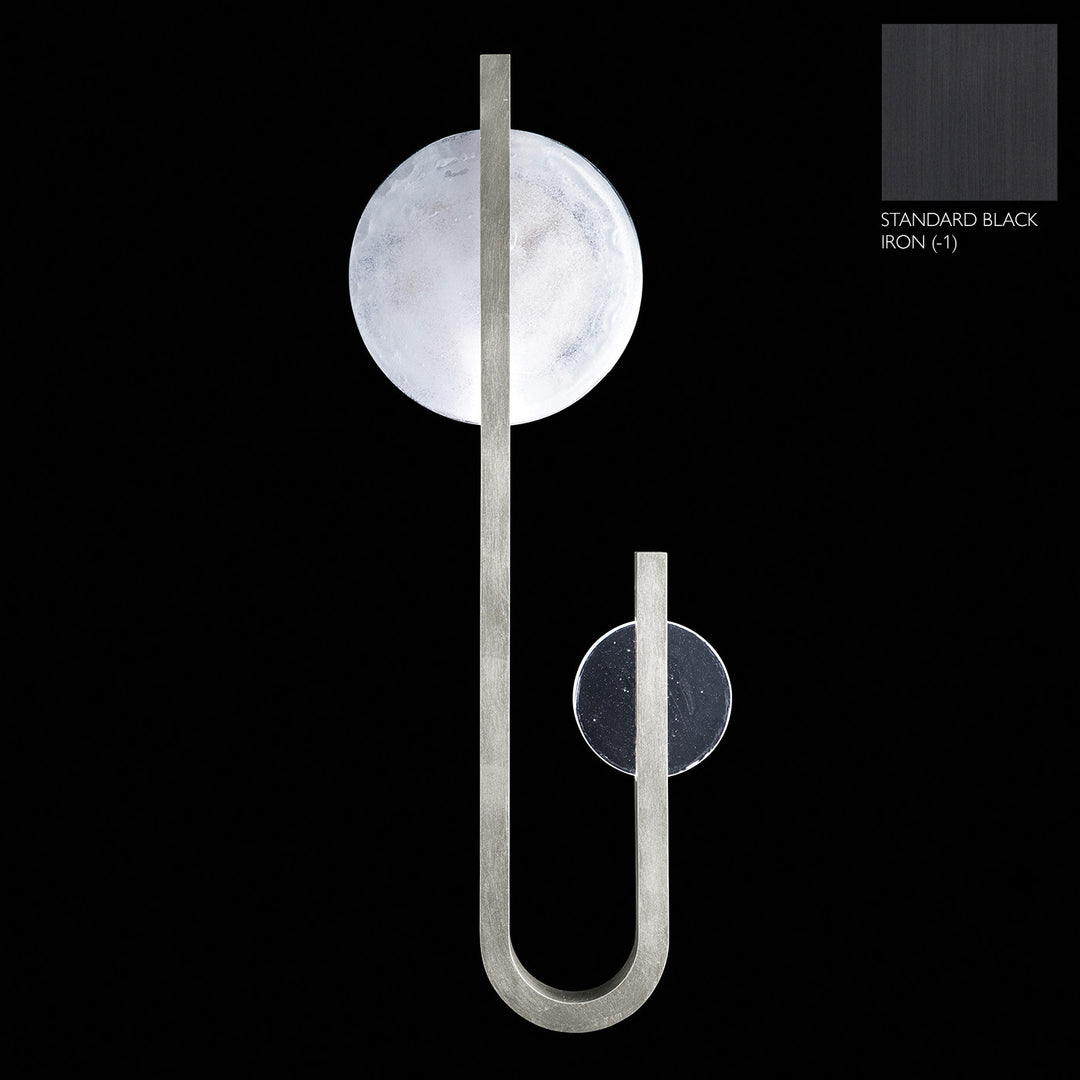Fine Art Handcrafted Lighting Selene 36"H LSF Sconce in Standard Black Iron (922950-1ST)