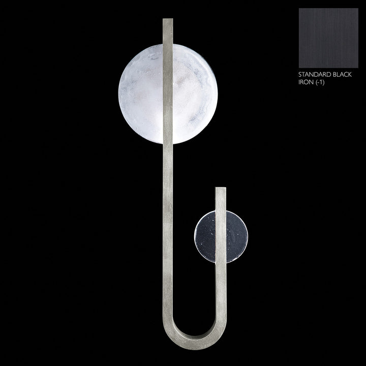 Fine Art Handcrafted Lighting Selene 36"H LSF Sconce in Standard Black Iron (922950-1ST)