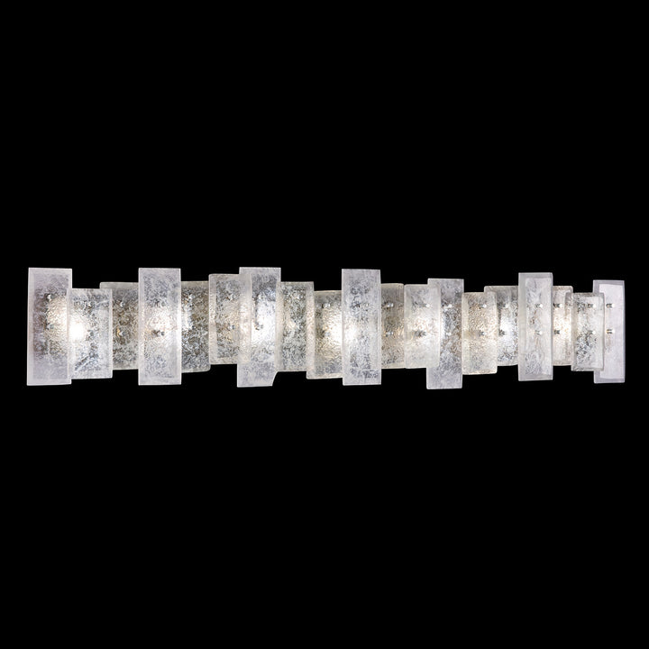 Fine Art Handcrafted Lighting Lunea 48"W Bath Bar in Standard Silver Leaf (914750-1ST)