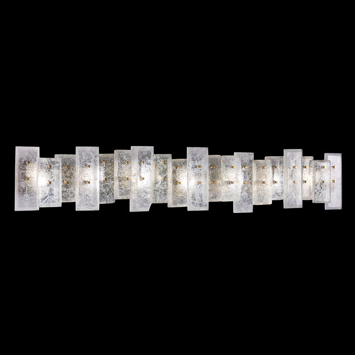 Fine Art Handcrafted Lighting Lunea 48"W Bath Bar in Standard Soft Gold Leaf (914750-2ST)