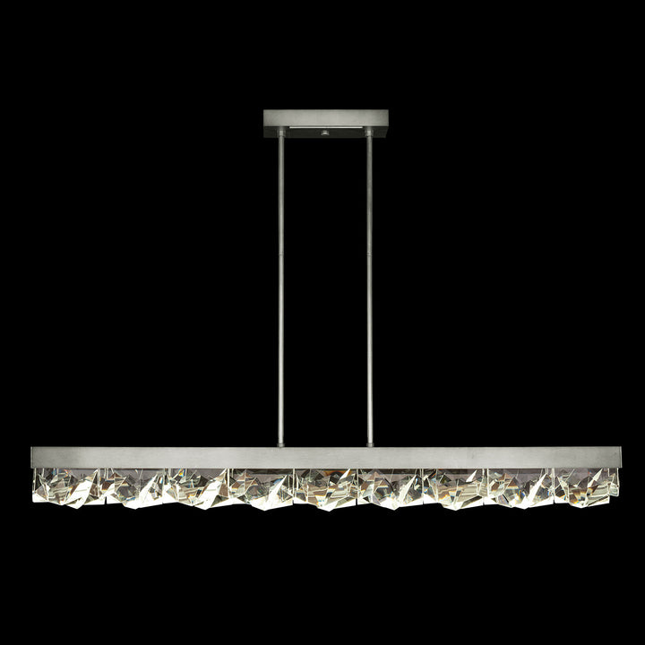 Fine Art Handcrafted Lighting Strata 54.5"W Linear Pendant 931340 in Standard Silver Leaf (931340-1ST)