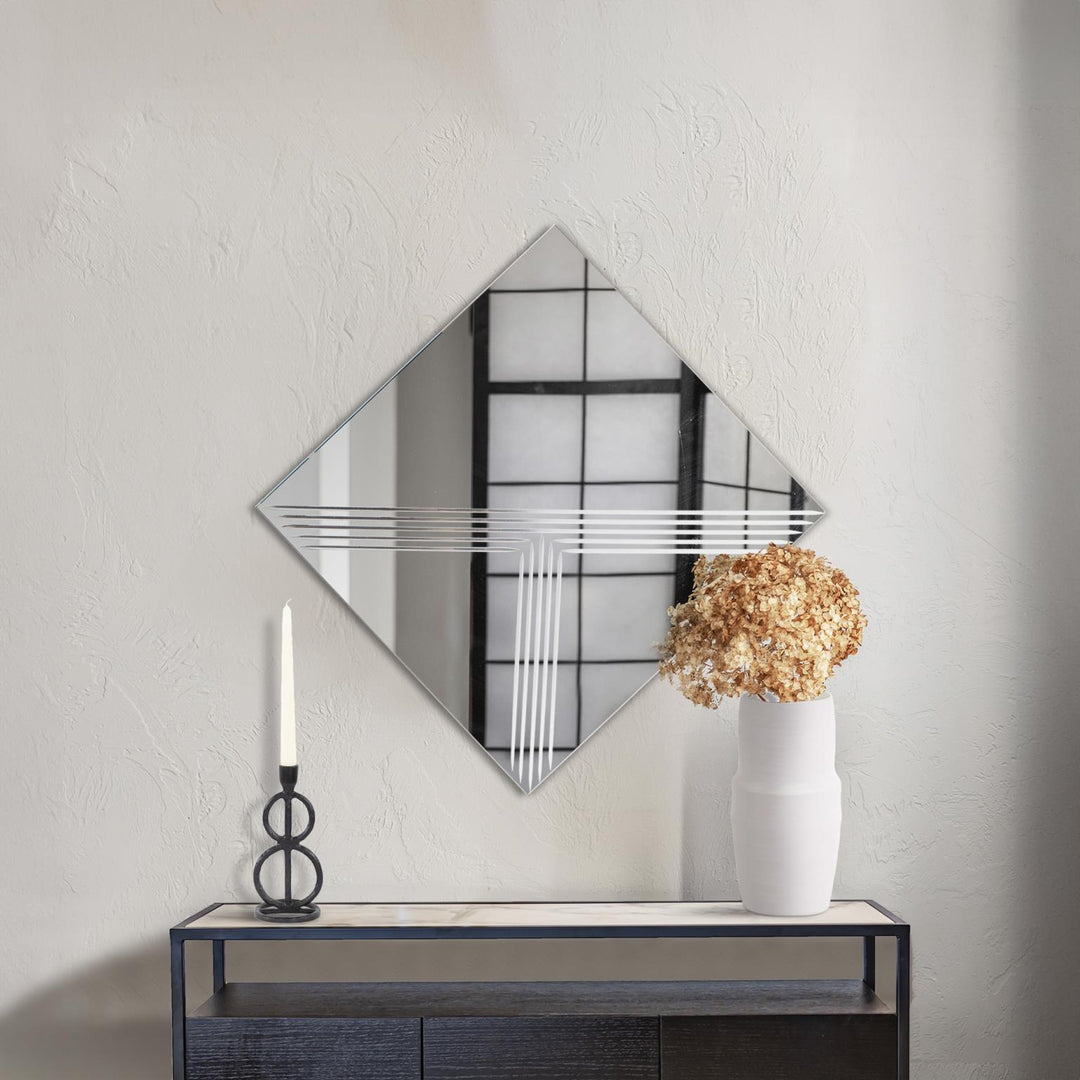 Howard Elliott Collection Adoree V Grooved Square Mirror