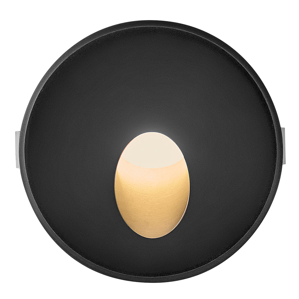 Hinkley Sparta - Tilt Landscape Indicator Light LED Round Step / Wall Light Stainless Steel Black 15252SSB