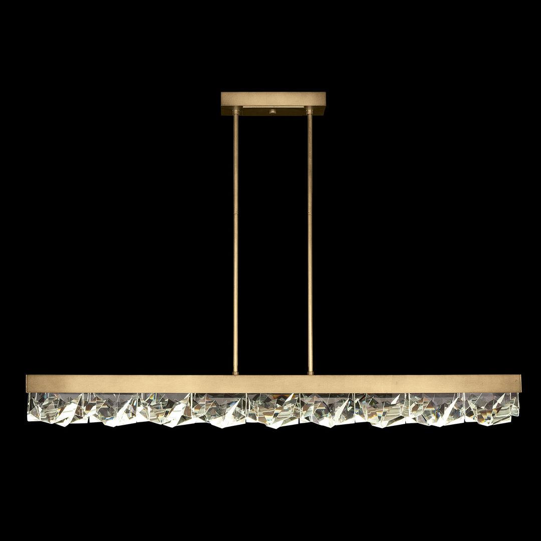 Fine Art Handcrafted Lighting Strata 54.5"W Linear Pendant 931340 in Standard Gold Leaf (931340-2ST)