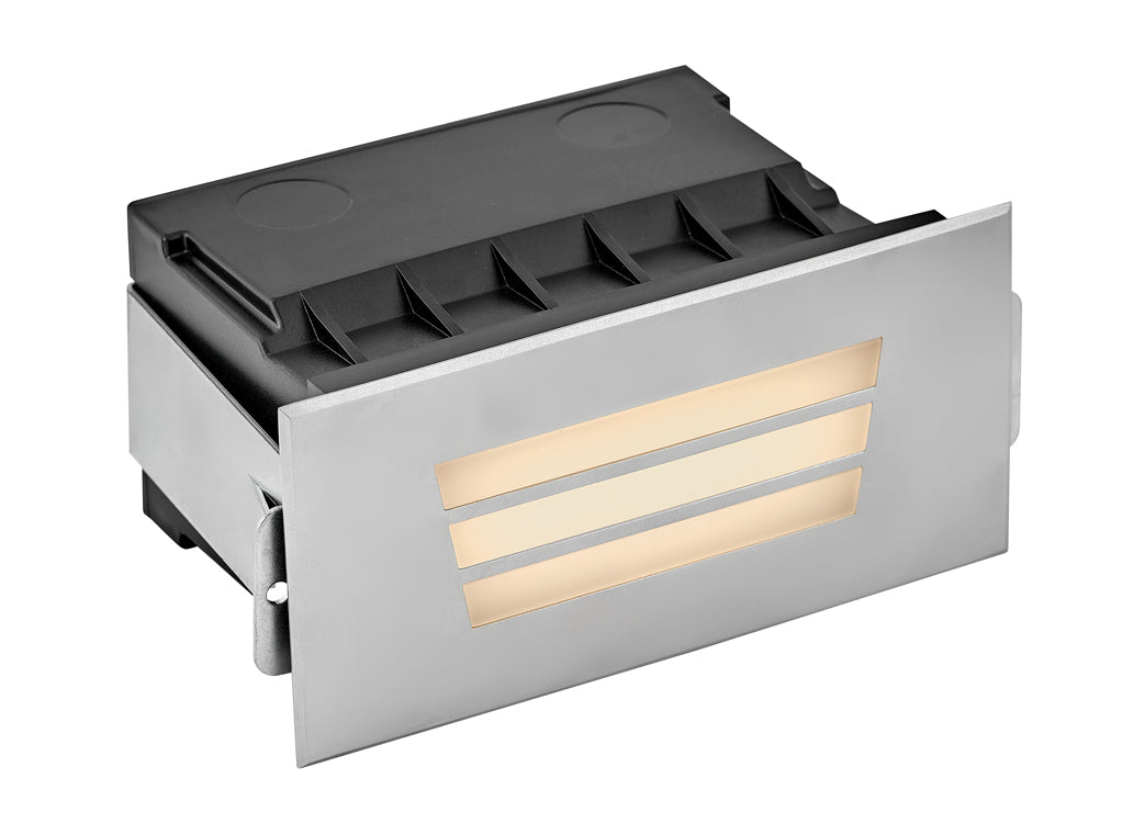 Hinkley Sparta - Dash Landscape Step & Deck Light 12V LED Small Louvered Brick Light Stainless Steel 15334SS