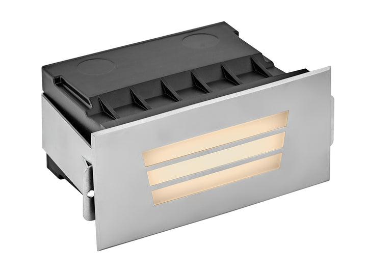 Hinkley Sparta - Dash Landscape Step & Deck Light 12V LED Small Louvered Brick Light Stainless Steel 15334SS