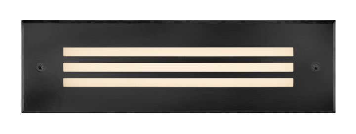 Hinkley Sparta - Dash Landscape Step & Deck Light 12V LED Large Louvered Brick Light Stainless Steel Black 15335SSB