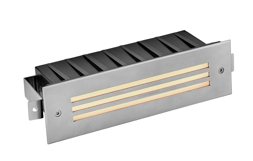 Hinkley Sparta - Dash Landscape Step & Deck Light 12V LED Large Louvered Brick Light Stainless Steel 15335SS