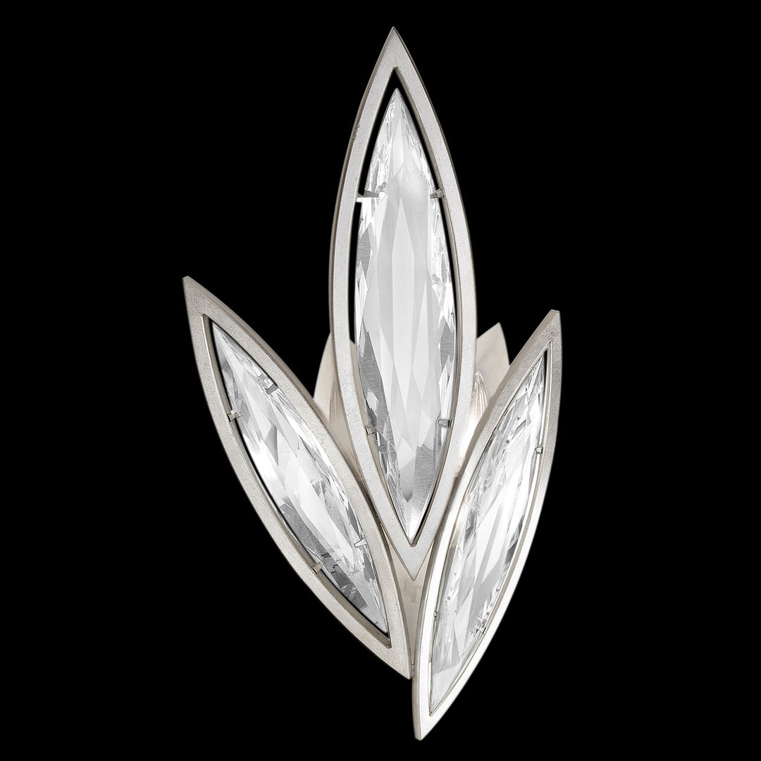 Fine Art Handcrafted Lighting Marquise 21"H RSF Sconce in Standard Silver Leaf (849250-12ST)