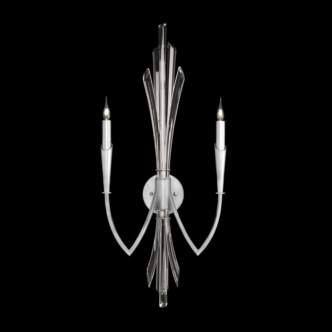 Fine Art Handcrafted Lighting Trevi 33"H Sconce in Standard Silver Leaf (782350-1ST)