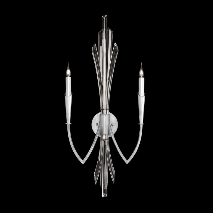 Fine Art Handcrafted Lighting Trevi 33"H Sconce in Standard Silver Leaf (782350-1ST)
