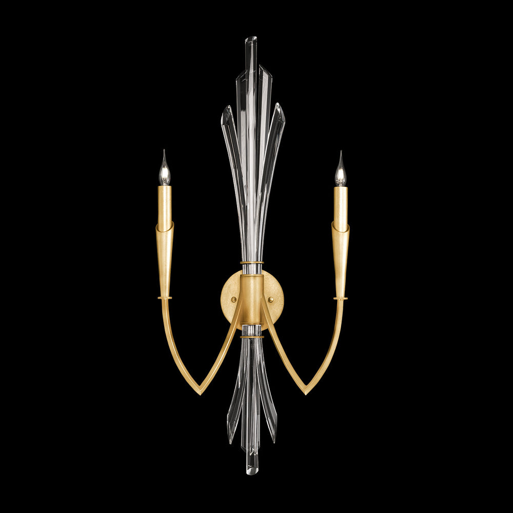 Fine Art Handcrafted Lighting Trevi 33"H Sconce in Standard Gold Leaf (782350-2ST)