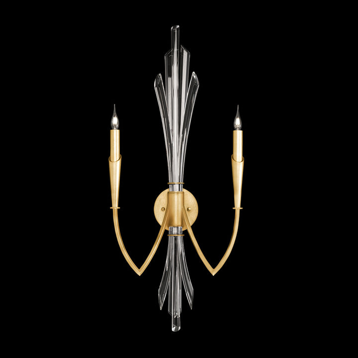 Fine Art Handcrafted Lighting Trevi 33"H Sconce in Standard Gold Leaf (782350-2ST)