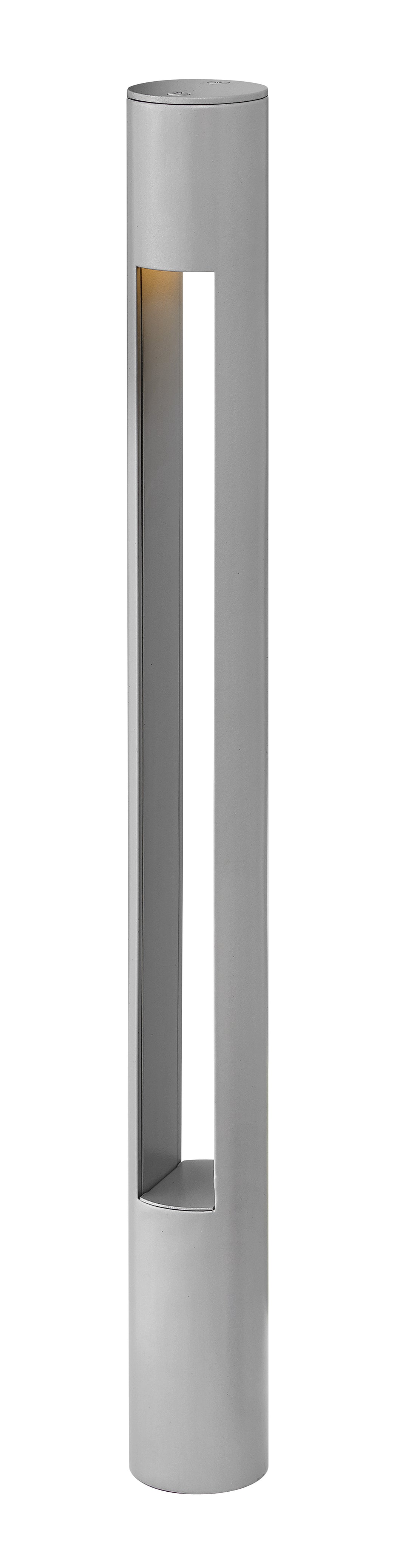 Hinkley Atlantis Landscape Bollard 12V Small Round Bollard Titanium 15501TT