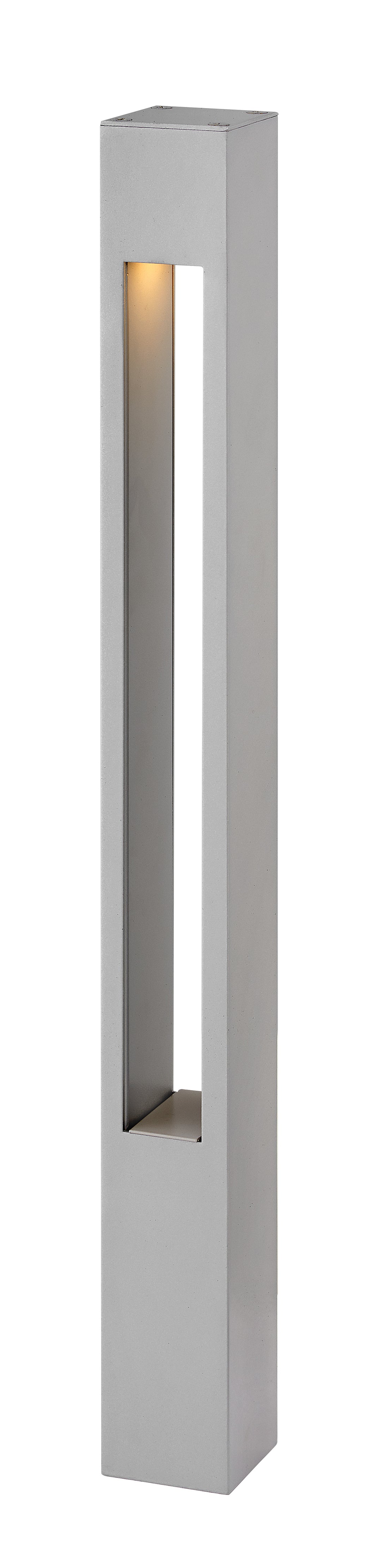 Hinkley Atlantis Landscape Bollard 12V Small Square Bollard Titanium 15502TT