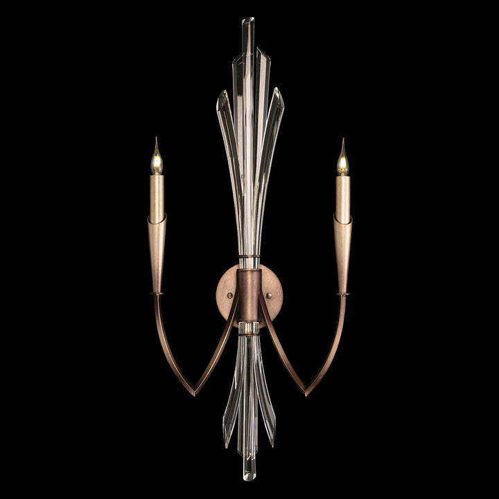 Fine Art Handcrafted Lighting Trevi 33"H Sconce in Soft Ombre Bronze (782350-3ST)