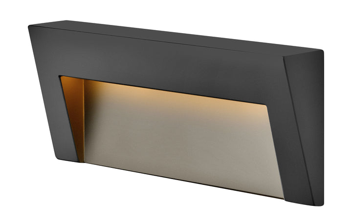 Hinkley Taper Landscape Step & Deck Light Deck Sconce Wide Horizontal Satin Black 1557SK