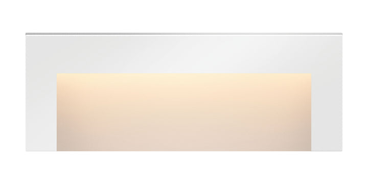 Hinkley Taper Landscape Step & Deck Light Deck Sconce Wide Horizontal Satin White 1557SW