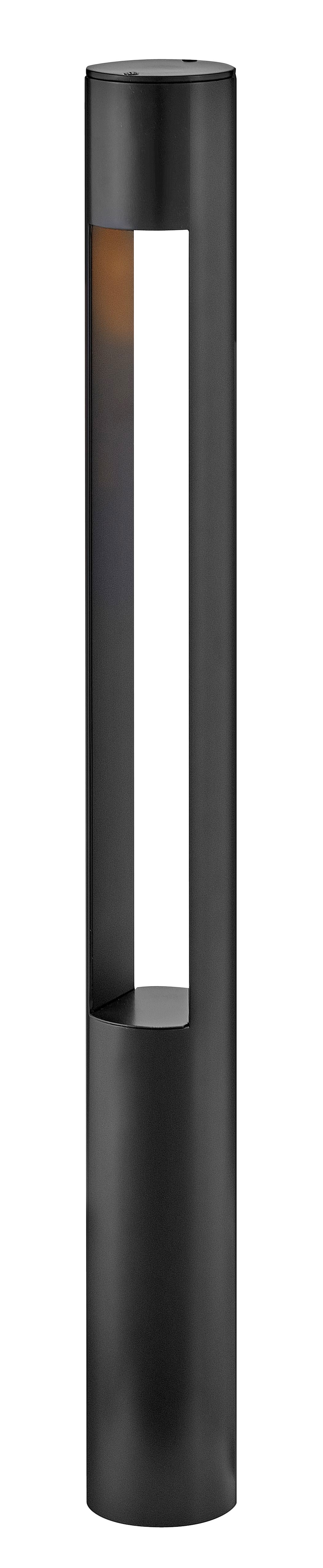 Hinkley Atlantis Landscape Bollard 12V Large Round Bollard Satin Black 15601SK
