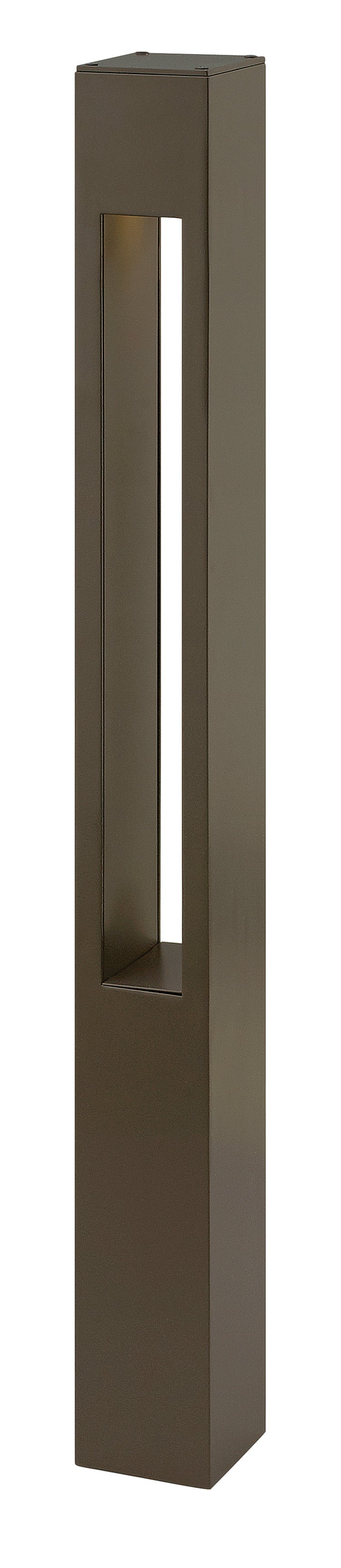 Hinkley Atlantis Landscape Bollard 12V Large Square Bollard Bronze 15602BZ