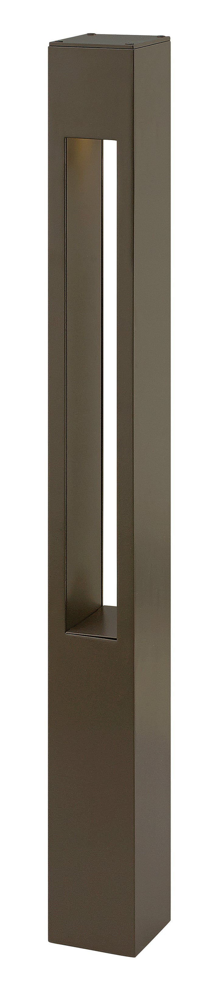 Hinkley Atlantis Landscape Bollard 12V Large Square Bollard Bronze 15602BZ