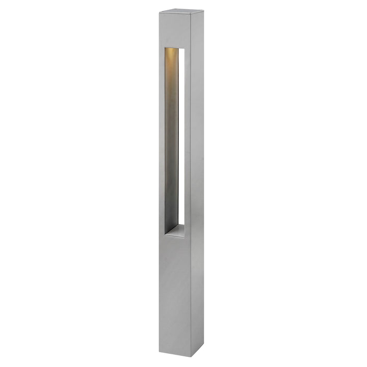 Hinkley Atlantis Landscape Bollard 12V Large Square Bollard Titanium 15602TT