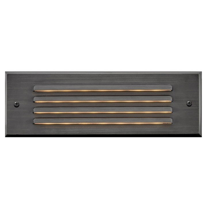 Hinkley Louvered Brick Light LED Flush Step Light 12V Satin Black 15765SK