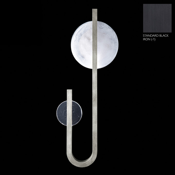 Fine Art Handcrafted Lighting Selene 36"H RSF Sconce in Standard Black Iron (923050-1ST)