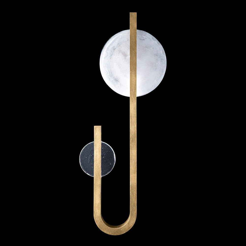 Fine Art Handcrafted Lighting Selene 36"H RSF Sconce in Standard Gold Leaf (923050-3ST)