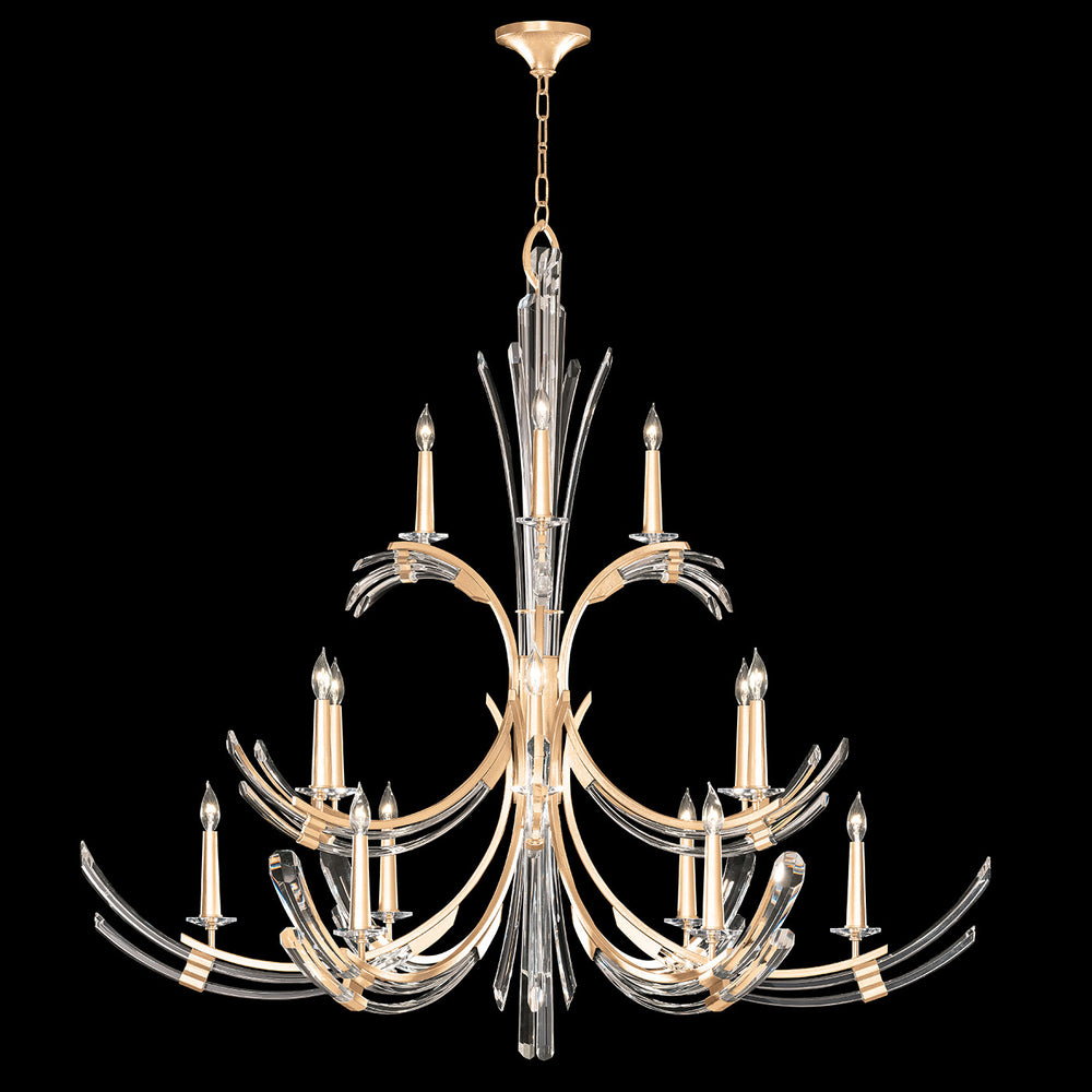Fine Art Handcrafted Lighting Trevi 56"W Round Chandelier 781740 in Standard Gold Leaf (781740-2ST)