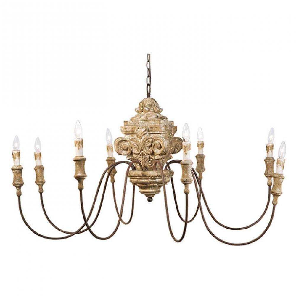 Regina Andrew  Wood Carved Chandelier Chandeliers Regina Andrew   