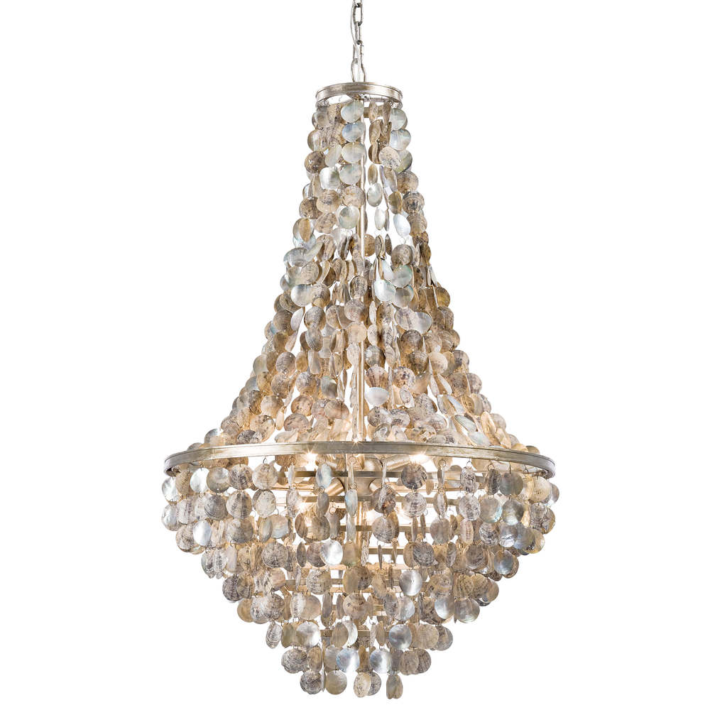 Regina Andrew Capri Abalone Shell Chandelier Chandeliers Regina Andrew   