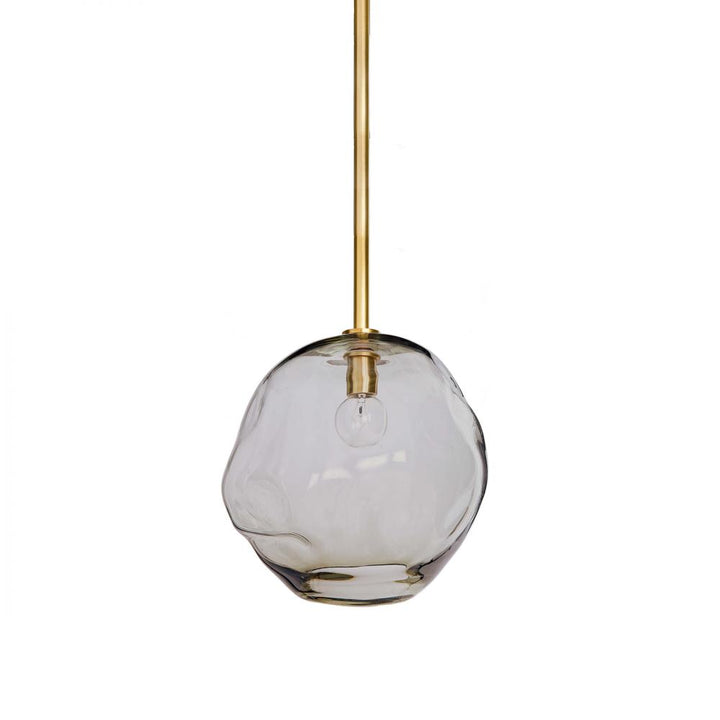 Regina Andrew  Molten Pendant Large With Smoke Glass (Natural Brass) Pendants Regina Andrew   