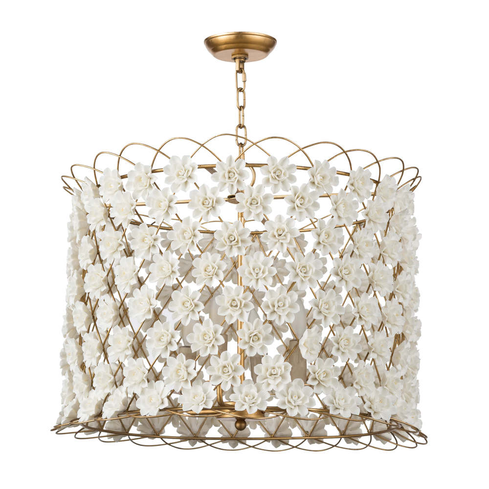 Regina Andrew Alice Porcelain Flower Chandelier Chandeliers Regina Andrew   