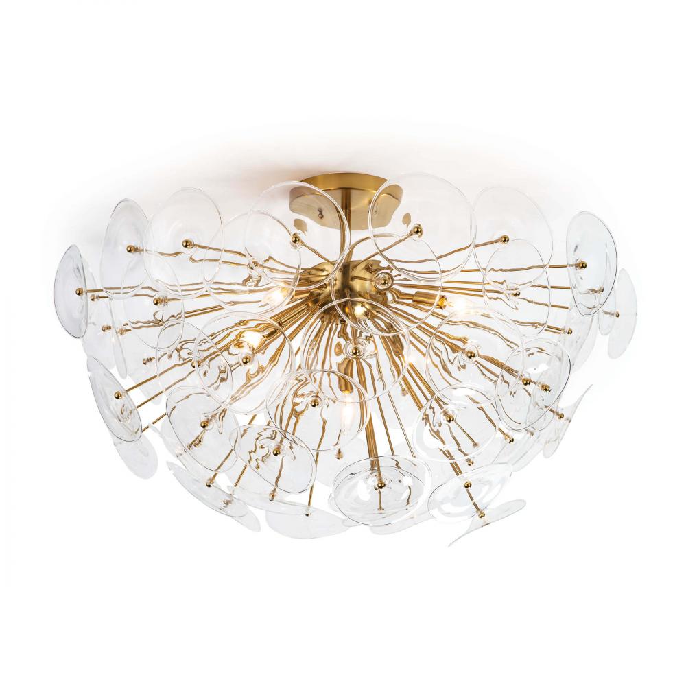 Regina Andrew Poppy Glass Semi Flush Mount Ceiling Flush Mounts Regina Andrew   