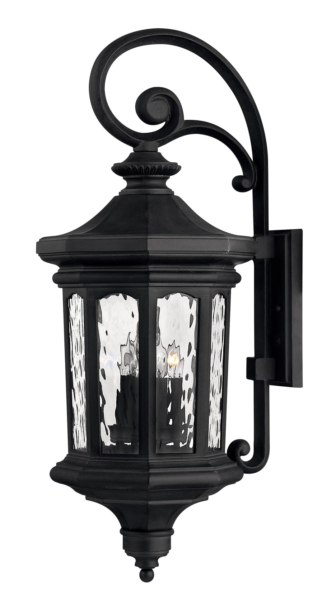 Hinkley Raley Outdoor Wall Light Extra Large Wall Mount Lantern Museum Black 1605MB-LL