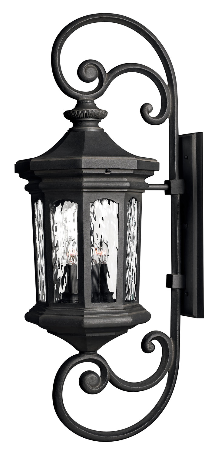 Hinkley Raley Outdoor Wall Light Grande Wall Mount Lantern Museum Black 1609MB-LL