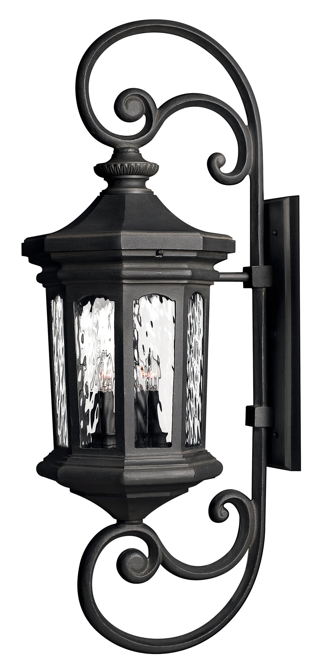 Hinkley Raley Outdoor Wall Light Grande Wall Mount Lantern Museum Black 1609MB