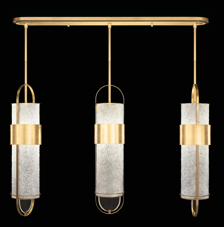 Fine Art Handcrafted Lighting Bond 48"W Linear Pendant in Standard Gold Leaf, Diamond Blanket (926140-31ST)